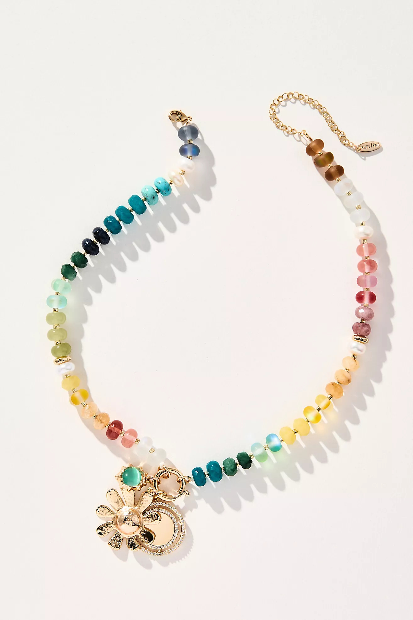 Beaded Charm Cluster Necklace | Anthropologie (US)