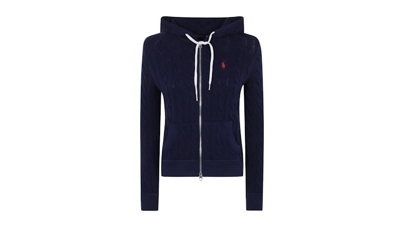 Polo Ralph Lauren Women's Long Sleeve Full Zip Hoodie in Navy Blue | StockX
