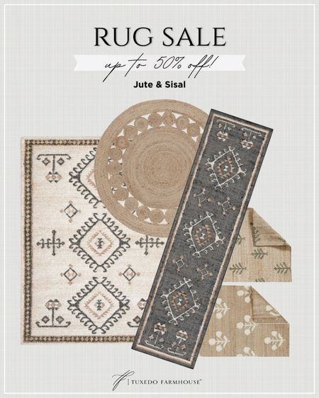 Up to 50% off jute and sisal rugs at Wayfair  

#LTKSeasonal #LTKHome #LTKSaleAlert