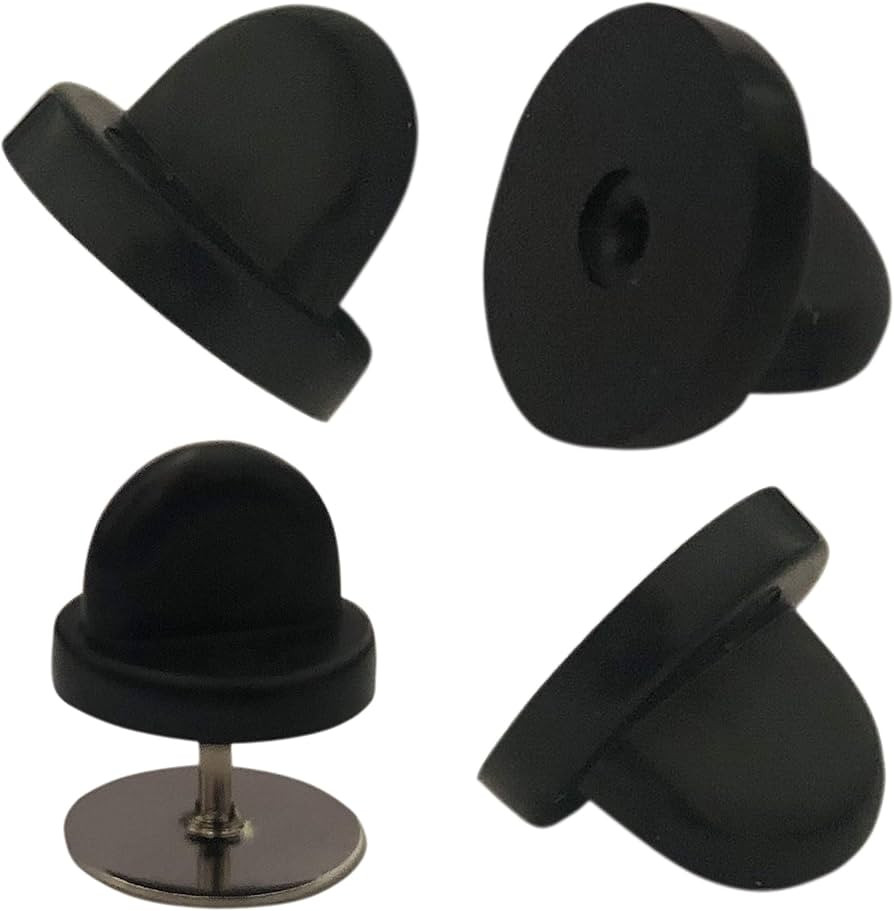 50pcs Rubber Pin Backs PVC Butterfly Clutch Enamel Lapel Pin Backings Cap Keepers Replacement for... | Amazon (US)