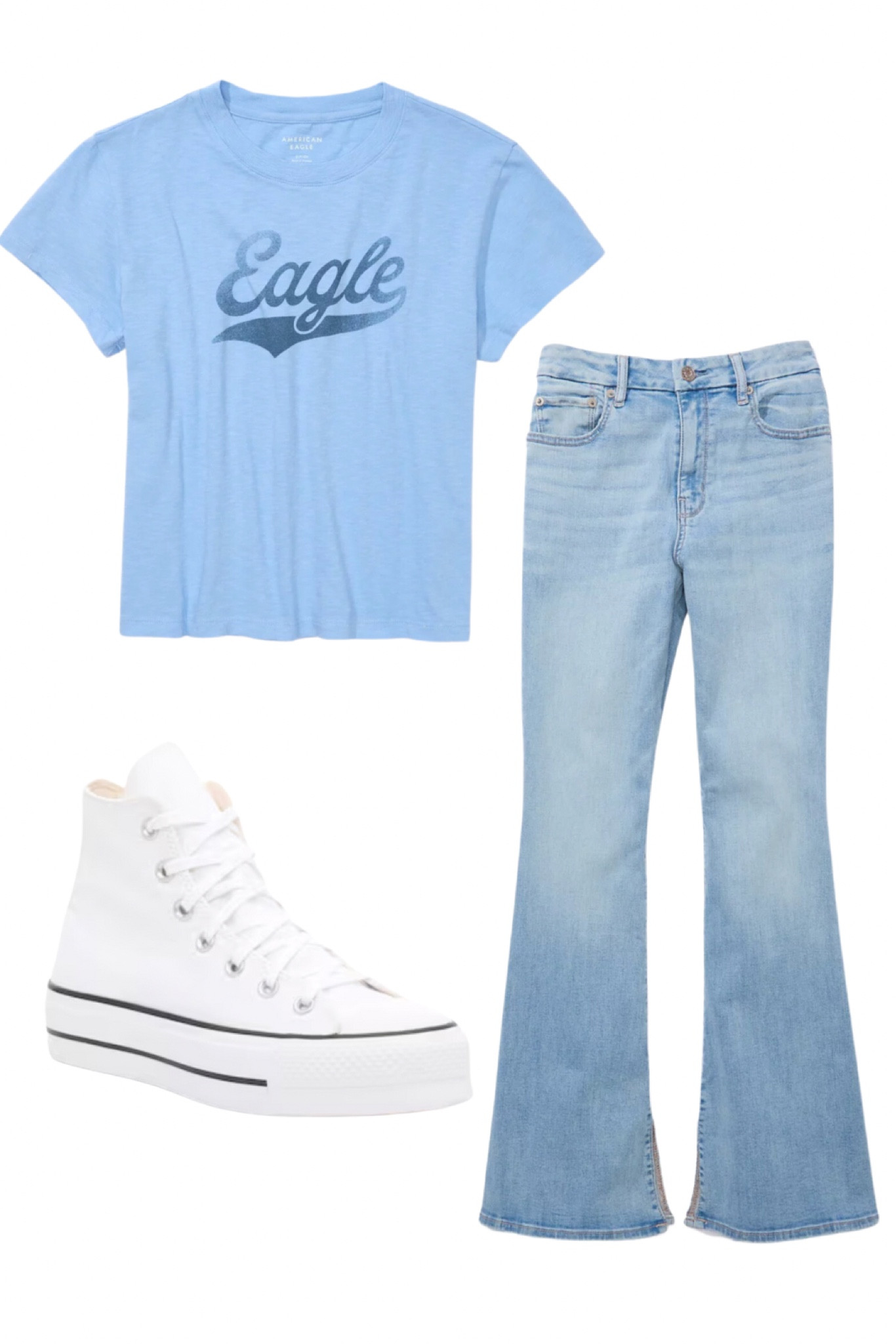Back to school shopping at American Eagle & DSW

Flare jeans
Graphic tees 
Converse high tops 
Converse Chuck Taylors 
Denim 
Teen outfit 
Back to School outfits 
DSW shoes 

#LTKshoecrush #LTKstyletip #LTKsalealert