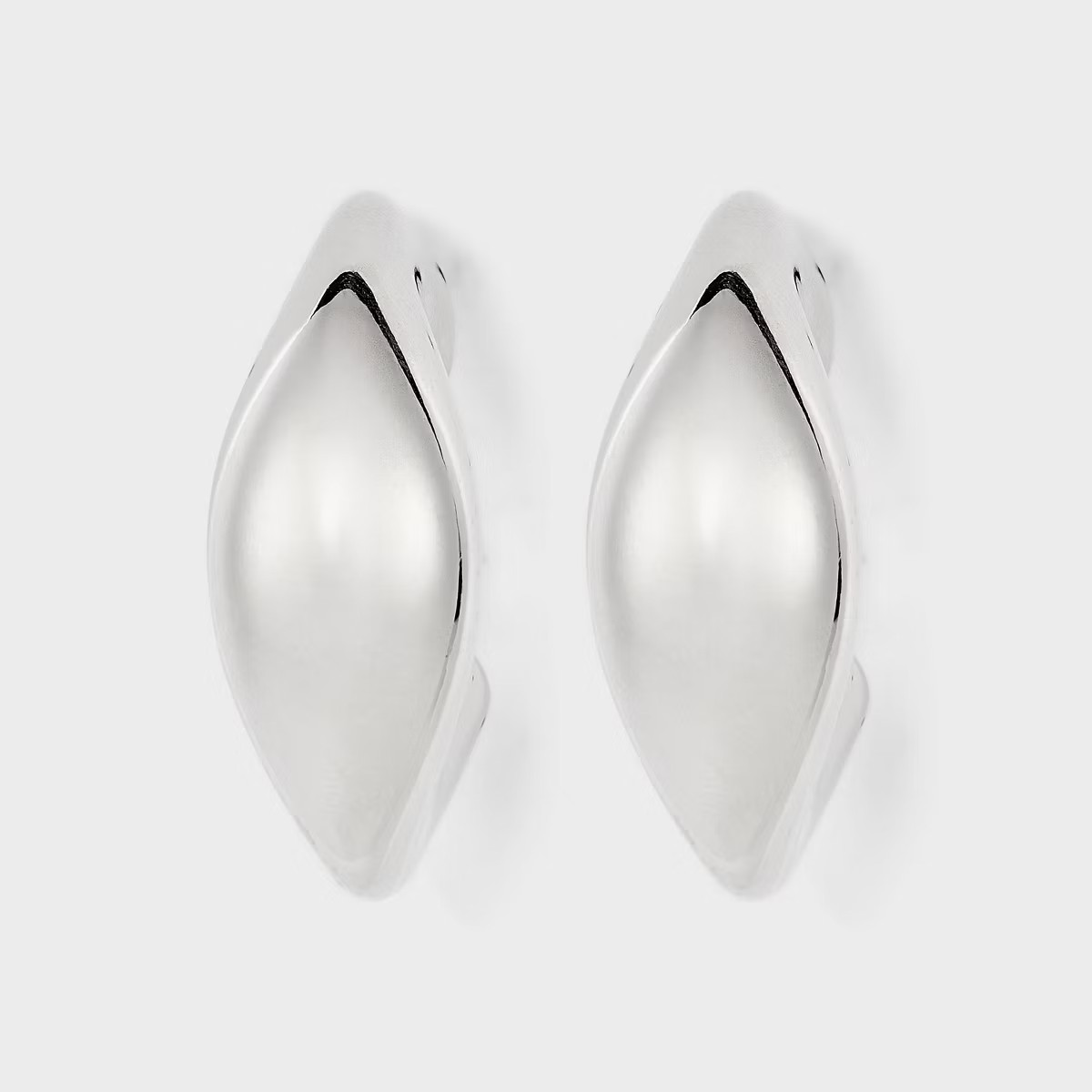 Abstract Chunky Tubular Hoop Earrings - Universal Thread™ Silver | Target