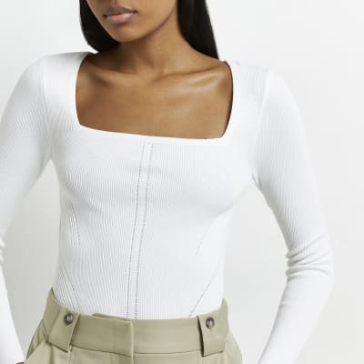White knit top | River Island (UK & IE)