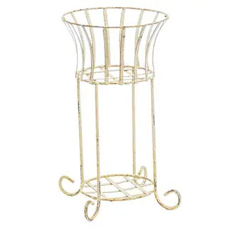 Rustic Arrow White Solera Planter Stand Floor | Bed Bath & Beyond