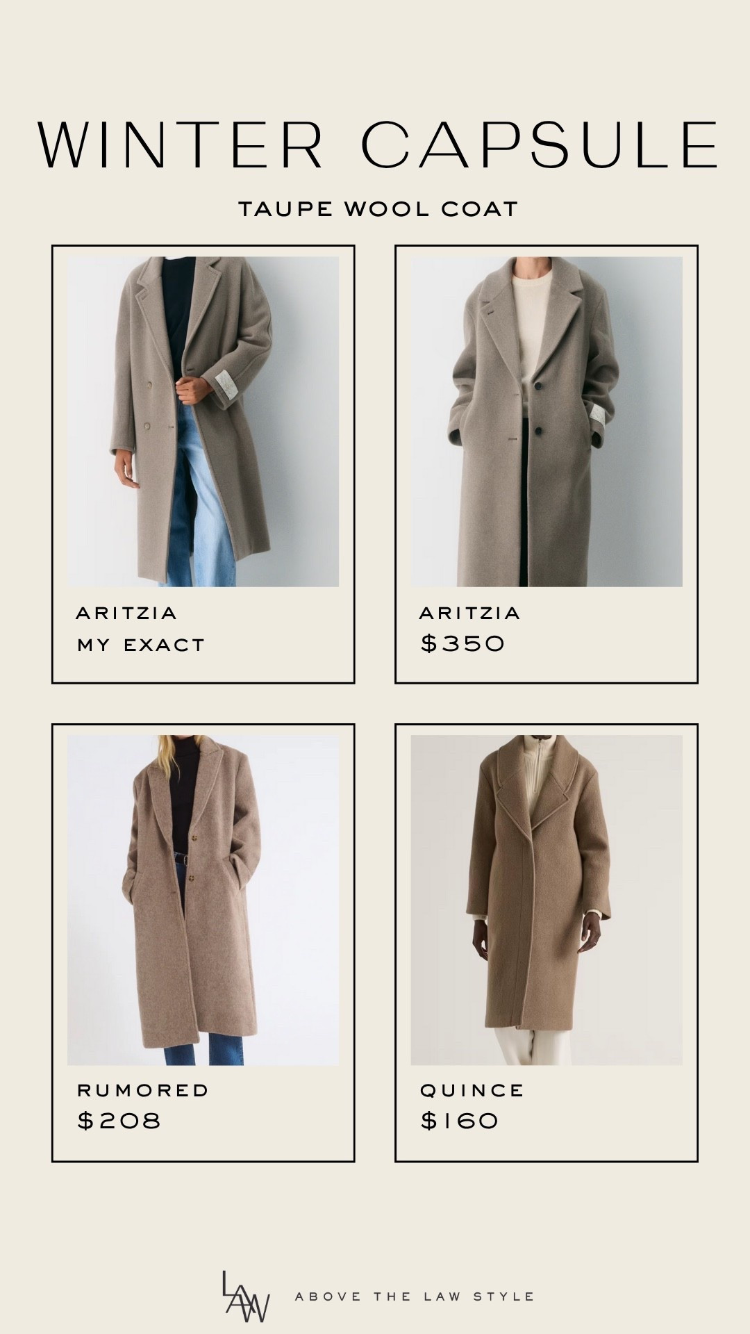 Winter Capsule: Taupe Wool Coat

#LTKSeasonal #LTKStyleTip