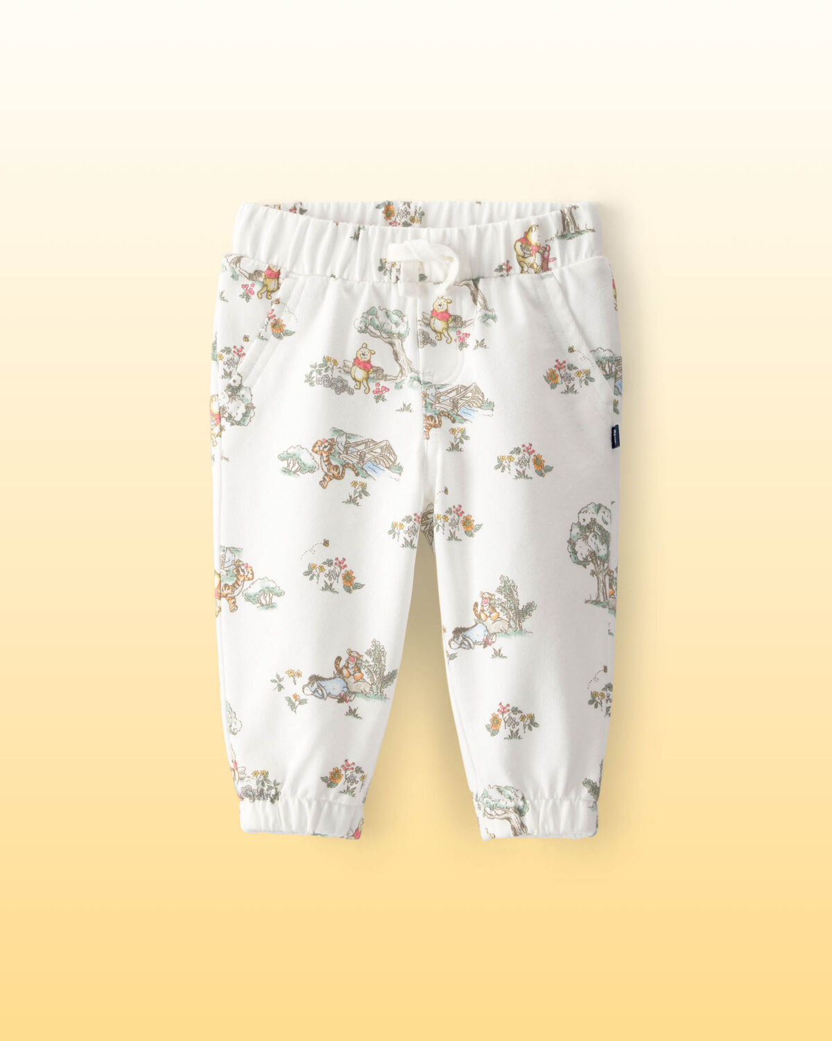 White - Baby Disney© Winnie the Pooh French Terry Joggers - White, Selected | Carter's Inc