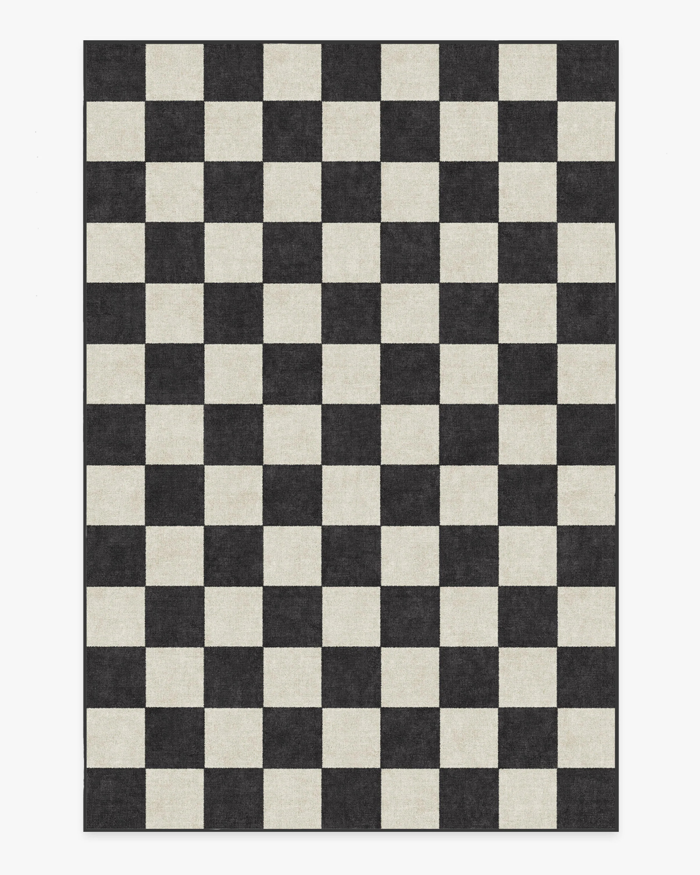 Jaque Checkered Black Rug | Ruggable