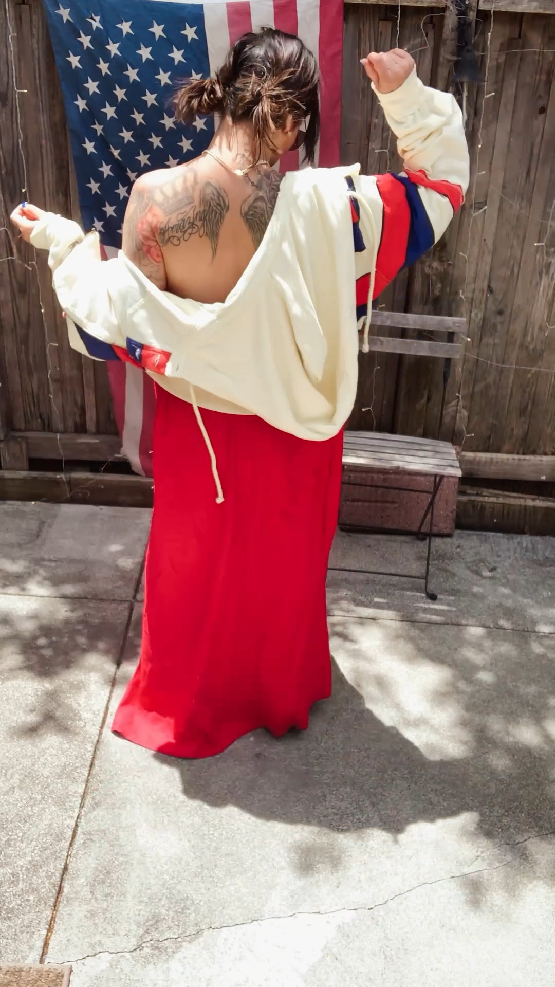 Wearing a size small in the dress & sweatshirt. Fits perfectly! Dress is linen.

4th of July outfit 
Summer outfit
Maxi dress 
Hooded sweatshirt 
Casual stylee

#LTKStyleTip #LTKSwim #LTKSeasonal