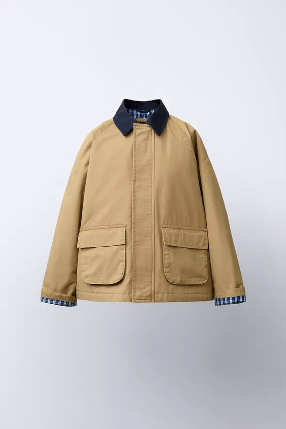 JACKET WITH CONTRAST COLLAR | Zara UK