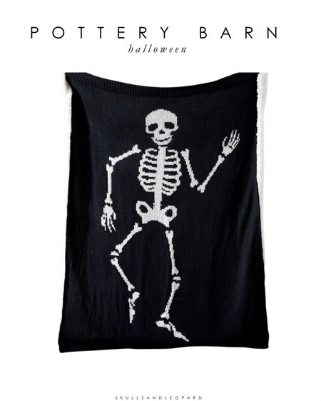 Mr bones fair isle knit Skeleton jacquard throw blanket , pottery barn Halloween, LTK Halloween, neutral Halloween, spooky season 

#LTKFindsUnder100 #LTKHome #LTKSeasonal