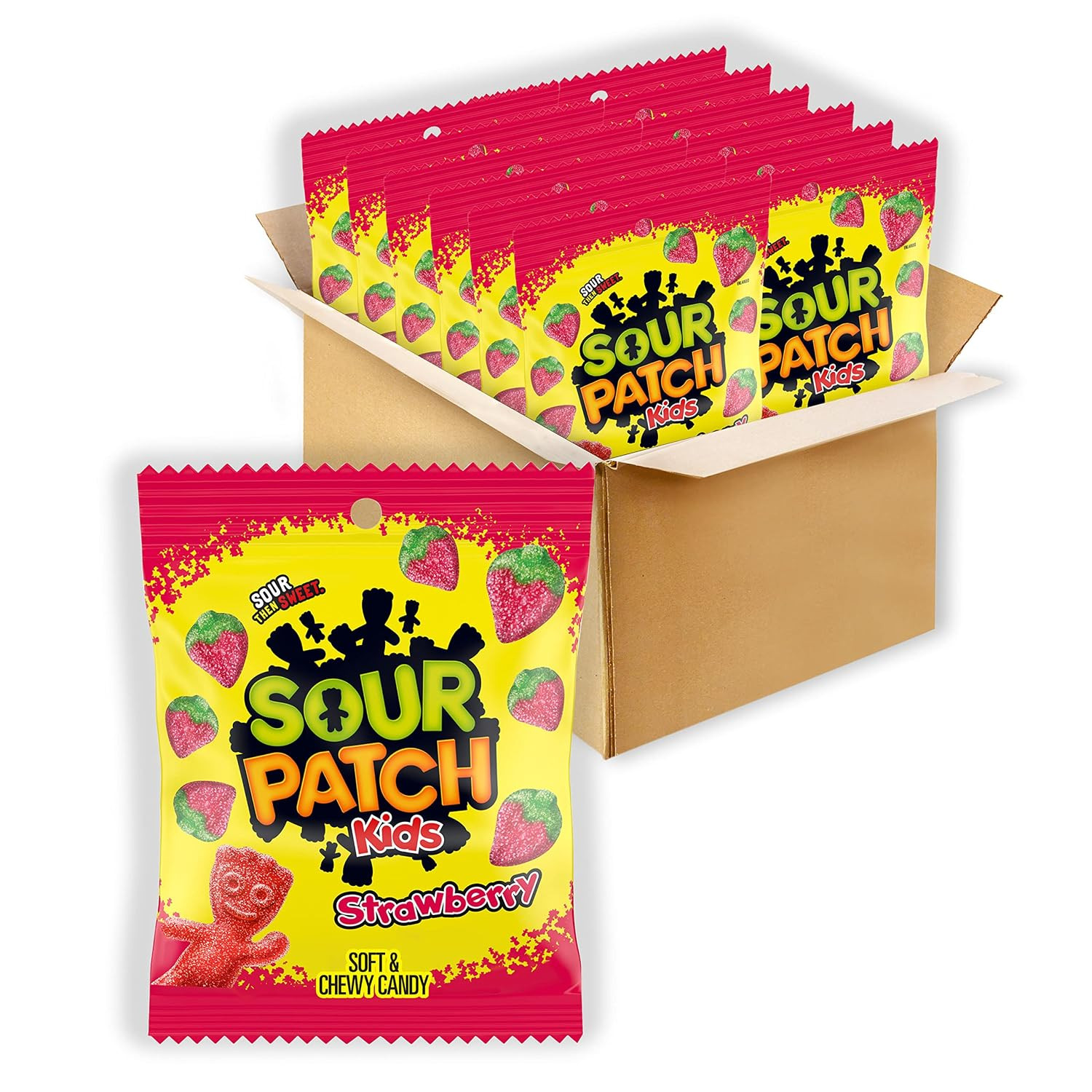 SOUR PATCH KIDS Strawberry Soft & Chewy Candy, 12 - 5 oz Bags | Amazon (US)
