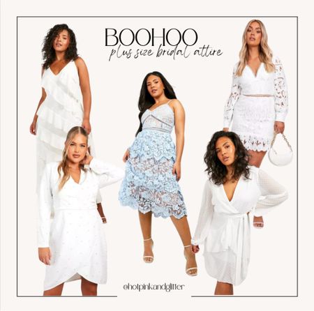 BooHoo's plus size bridal looks perfect for engagement party, bridal shower, rehearsal dinners, bachelorette parties + more! 

#LTKstyletip #LTKplussize #LTKmidsize