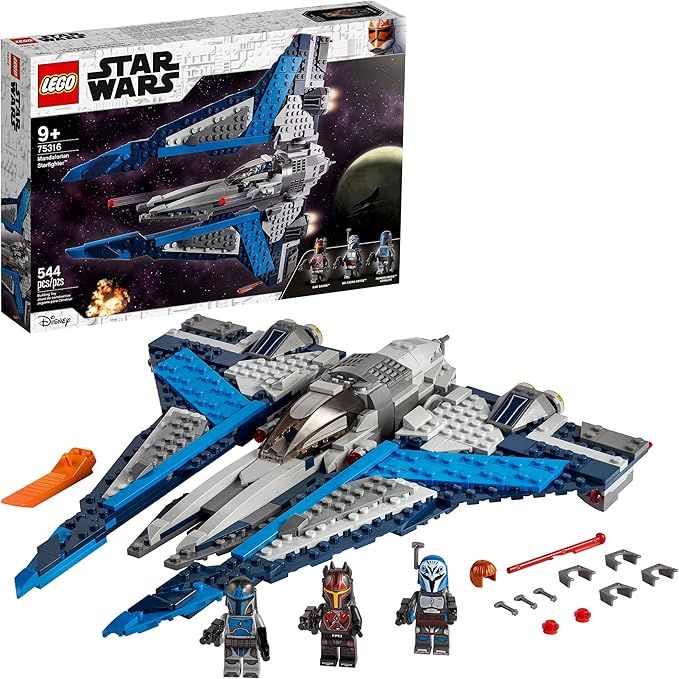 LEGO Star Wars Mandalorian Starfighter 75316 Awesome Toy Building Kit for Kids Featuring 3 Minifi... | Amazon (US)