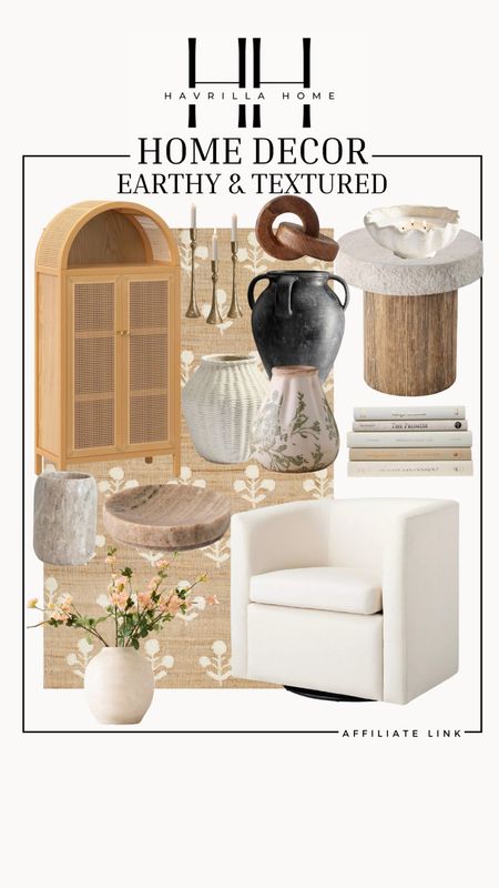Home decor neutral and textured, textured home decor, on sale, arched cabinet, accent table, accent chair, aesthetic books, styling books, ceramic vase, styling decor, candlesticks,  neutral rug, throw pillows. Follow @havrillahome on Instagram and Pinterest for more home decor inspiration, diy and affordable finds Holiday, christmas decor, home decor, living room, Candles, wreath, faux wreath, walmart, Target new arrivals, winter decor, spring decor, fall finds, studio mcgee x target, hearth and hand, magnolia, holiday decor, dining room decor, living room decor, affordable, affordable home decor, amazon, target, weekend deals, sale, on sale, pottery barn, kirklands, faux florals, rugs, furniture, couches, nightstands, end tables, lamps, art, wall art, etsy, pillows, blankets, bedding, throw pillows, look for less, floor mirror, kids decor, kids rooms, nursery decor, bar stools, counter stools, vase, pottery, budget, budget friendly, coffee table, dining chairs, cane, rattan, wood, white wash, amazon home, arch, bass hardware, vintage, new arrivals, back in stock, washable rug

#LTKStyleTip #LTKHome #LTKFindsUnder100