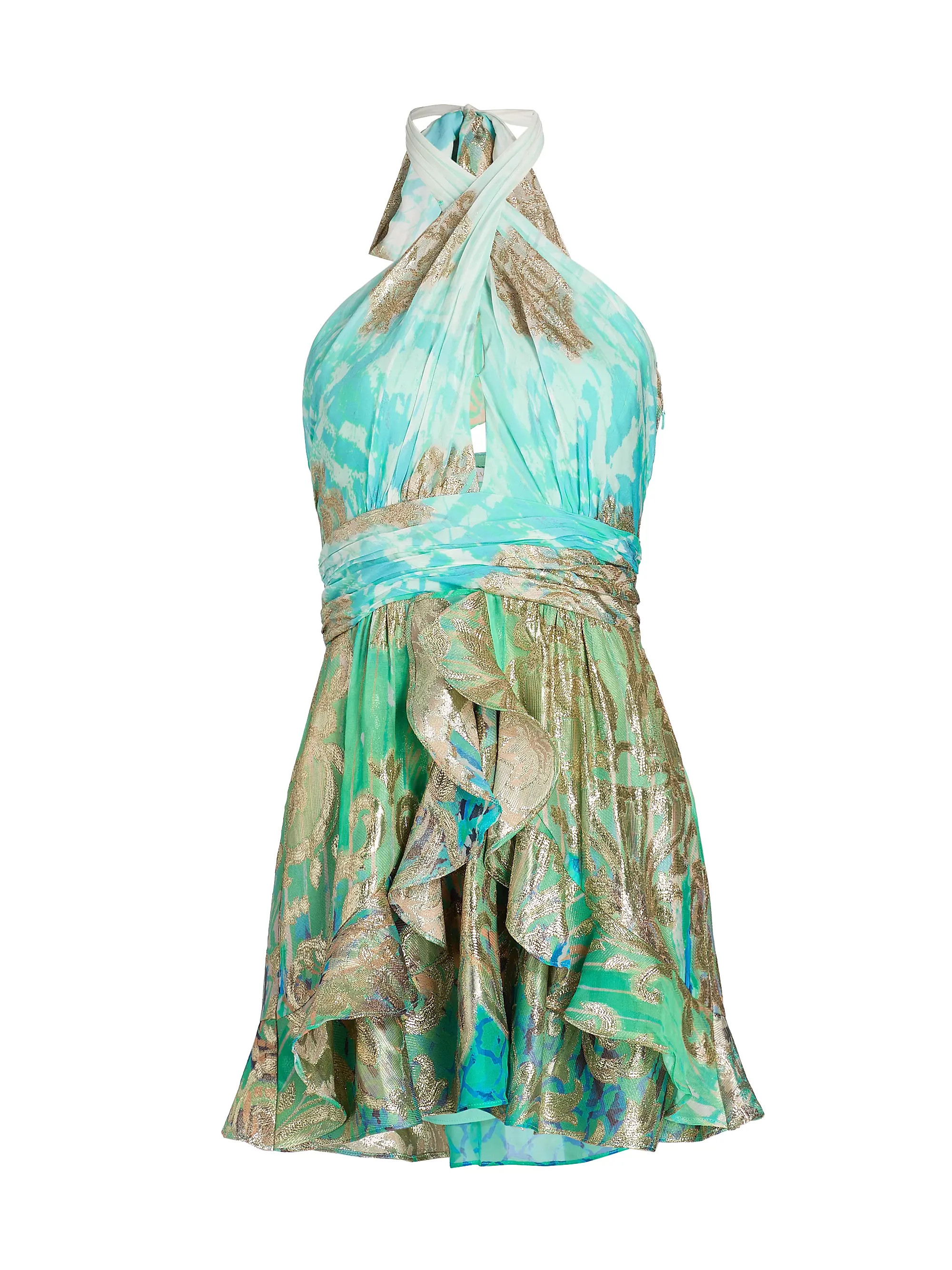Ramy Brook Reuben Metallic Ombré Jacquard Minidress | Saks Fifth Avenue | Saks Fifth Avenue