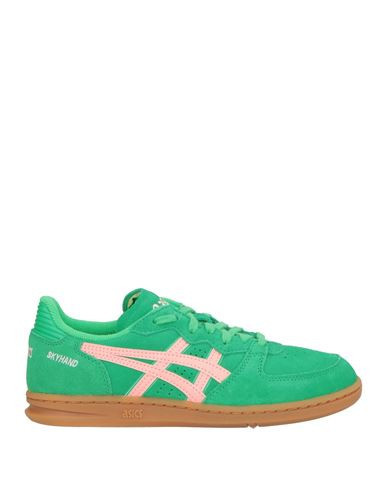 Asics Woman Sneakers Green Size 4 Leather, Synthetisches Material | YOOX (US)