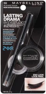Maybelline New York Eye Studio Lasting Drama Gel Eyeliner, Blackest Black [950], 0.106 oz - Walma... | Walmart (US)