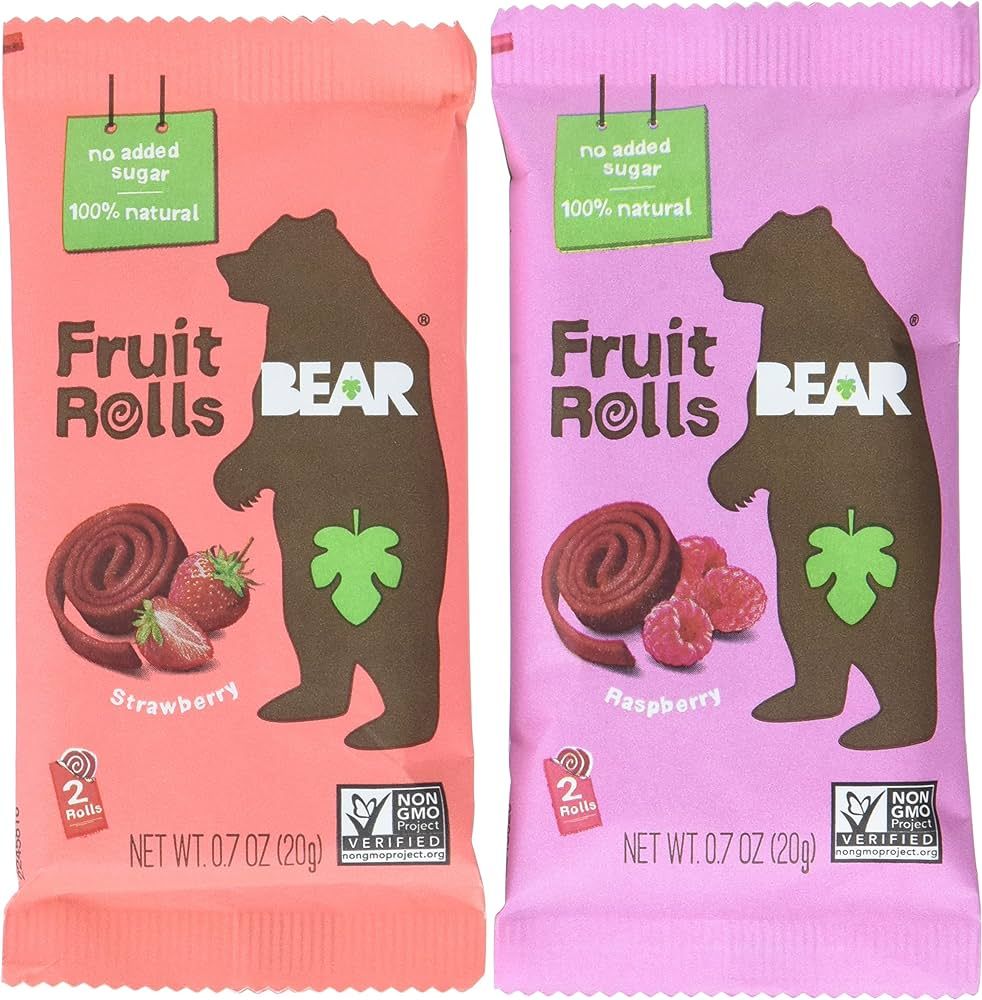 BEAR Real Fruit Rolls - Variety Pack - 16 Count (2 Rolls Per Pack) | Amazon (US)