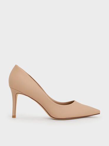 Emmy Pointed-Toe Stiletto Pumps
    
         - Nude | Charles & Keith US