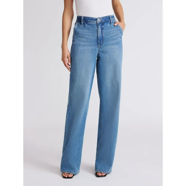 Sofia by Sofia Vergara Women's Diana Relaxed High Rise Straight Jeans, 30", 32.5" and 34" Inseams... | Walmart (US)