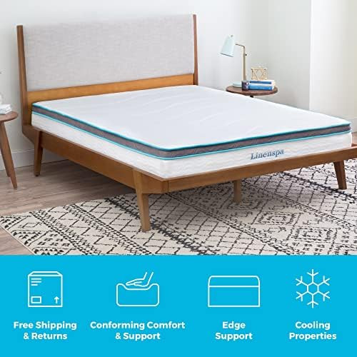 Linenspa 8 Inch Memory Foam and Innerspring Hybrid Medium-Firm Mattress-Twin Mattress | Amazon (US)