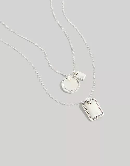 Etched Coin Necklace Set | Madewell