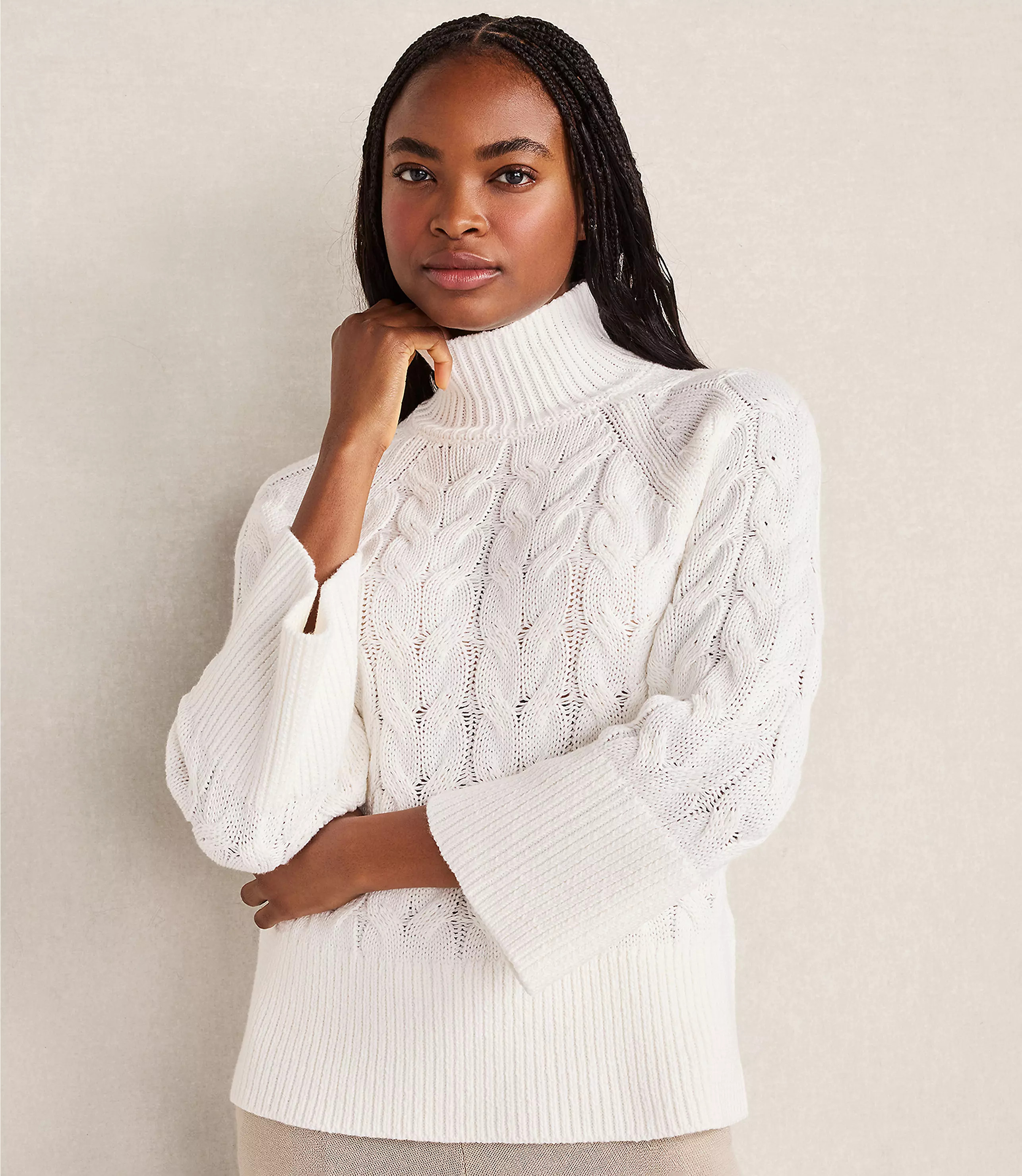 Haven Well Within Organic Cotton Mock Neck Sweater | LOFT