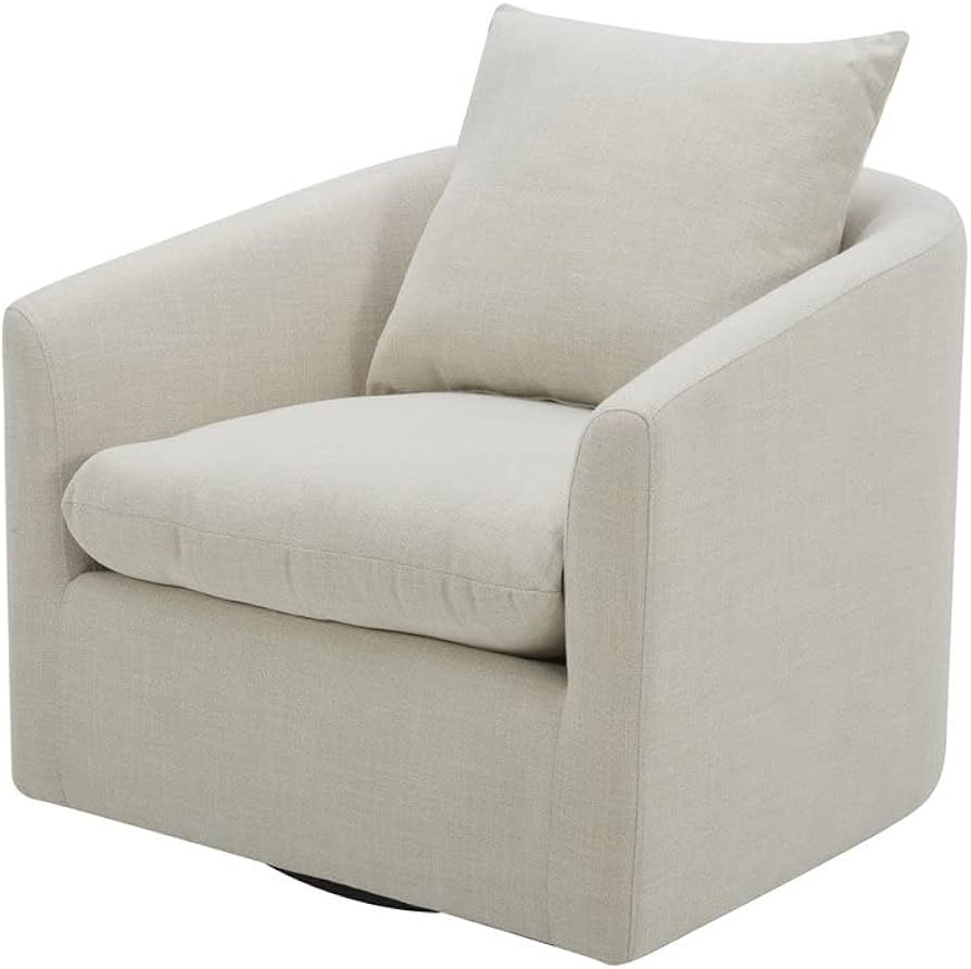 BOWERY HILL 18.5" H Swivel Modern Fabric Accent Chair, Comfy Accent Sofa Chair for Living Room Be... | Amazon (US)