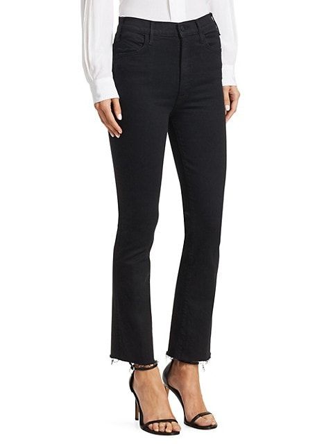 Mother The Hustler High-Rise Ankle Fray Jeans | Saks Fifth Avenue