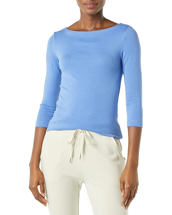 Amazon Essentials Womens 3/4 Sleeve Boatneck T-Shirt | Amazon (CA)