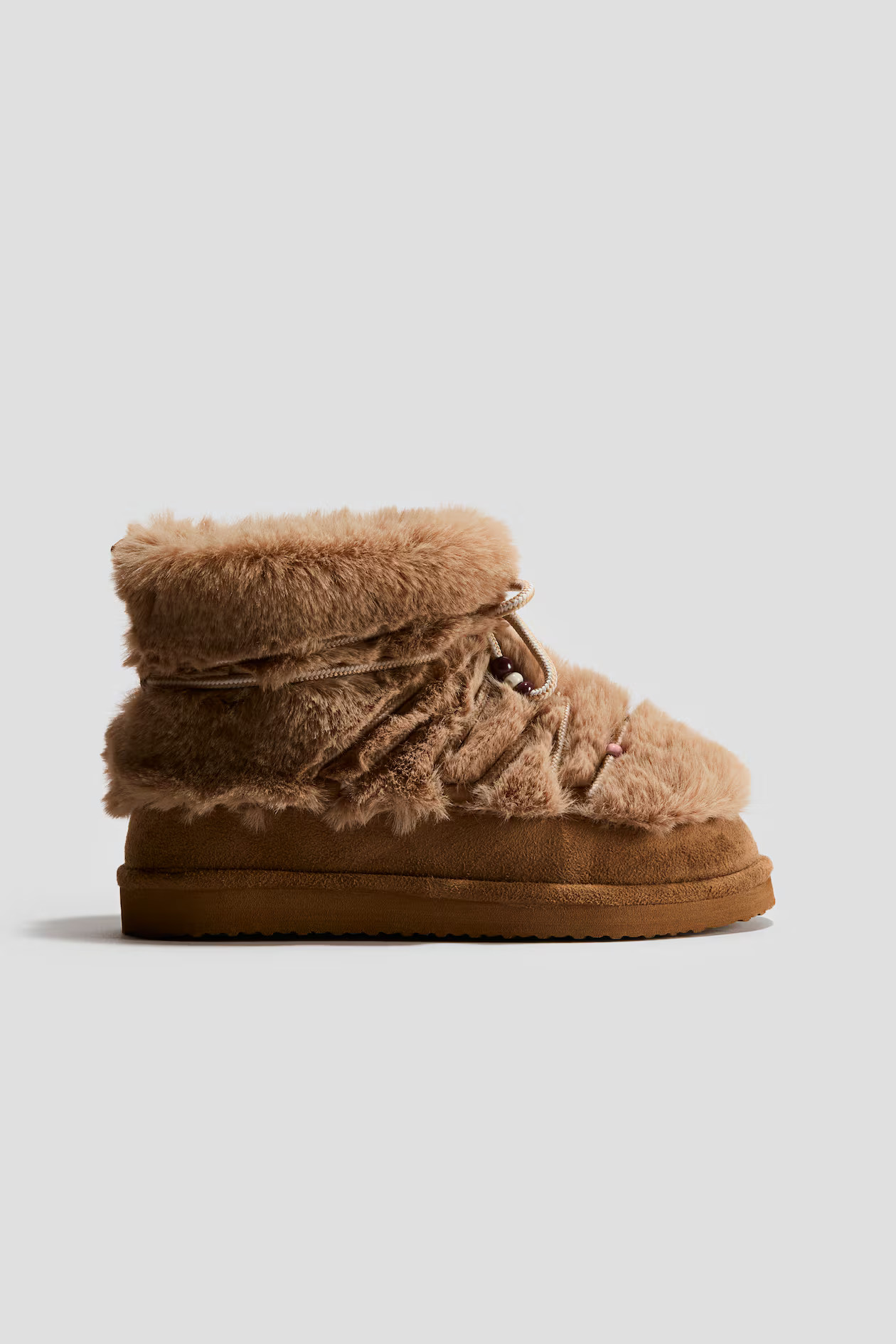 Bead-Detail Fluffy Snow Boots - Light brown - Kids | H&M US | H&M (US + CA)