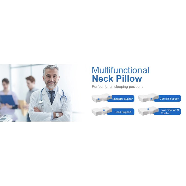 Adkwse Contour Memory Foam Pillow for Neck Pain, Cervical Pillow for Sleeping, Orthopedic Pillow ... | Walmart (US)