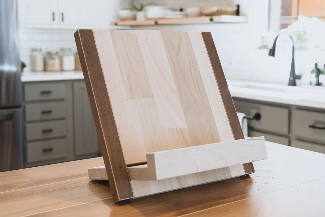 Handcrafted Cookbook Stand | Solid Wood Book Stand | iPad Stand | Tablet Stand | Recipe Holder | ... | Etsy (US)