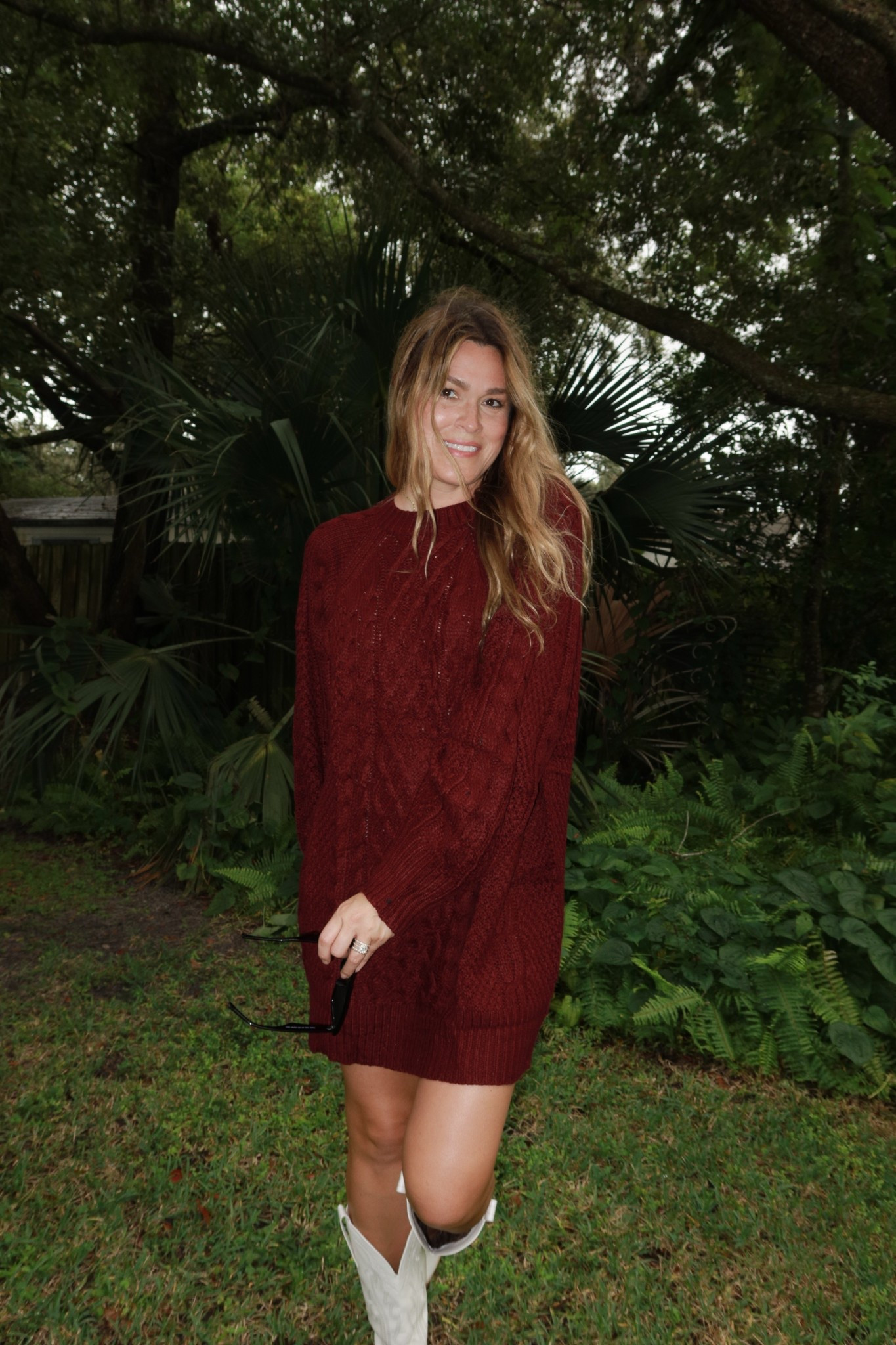 Love this wine colored chunky knit sweater dress!

#LTKSeasonal #LTKTall #LTKFindsUnder50