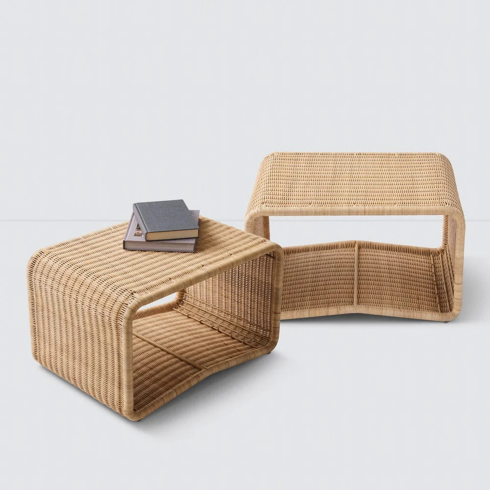 Liang Wicker Ottoman | The Citizenry