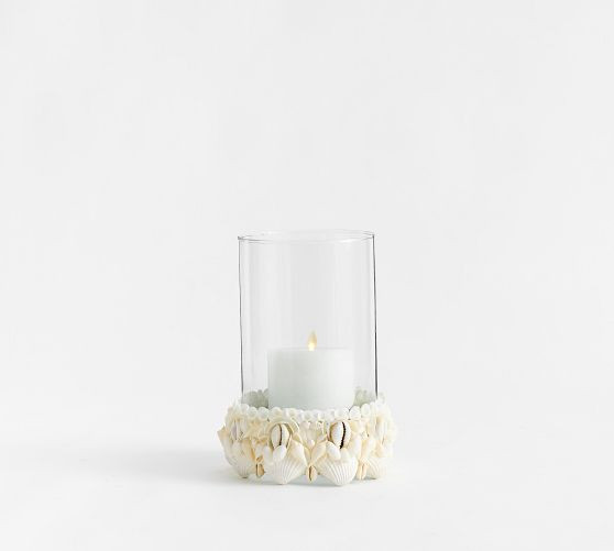 Mira Shell Hurricane Candle Holder | Pottery Barn (US)