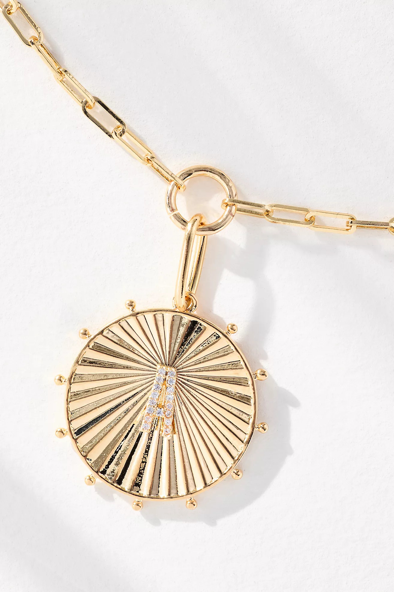 Monogram Circle Pendant Necklace | Anthropologie (US)