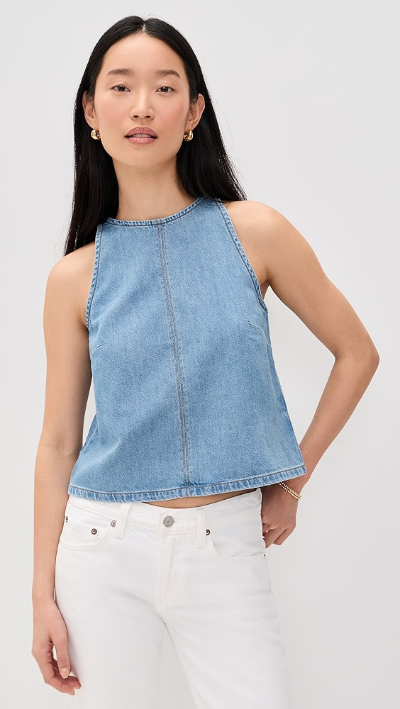 Airy Denim Halter Shell Top | Shopbop