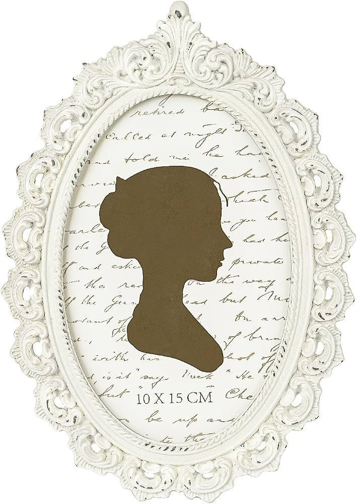 Sunlit Vintage Picture Frame 4x6 Inch, Oval Antique Photo Frames with Glass Front, Luxury Photo D... | Amazon (US)