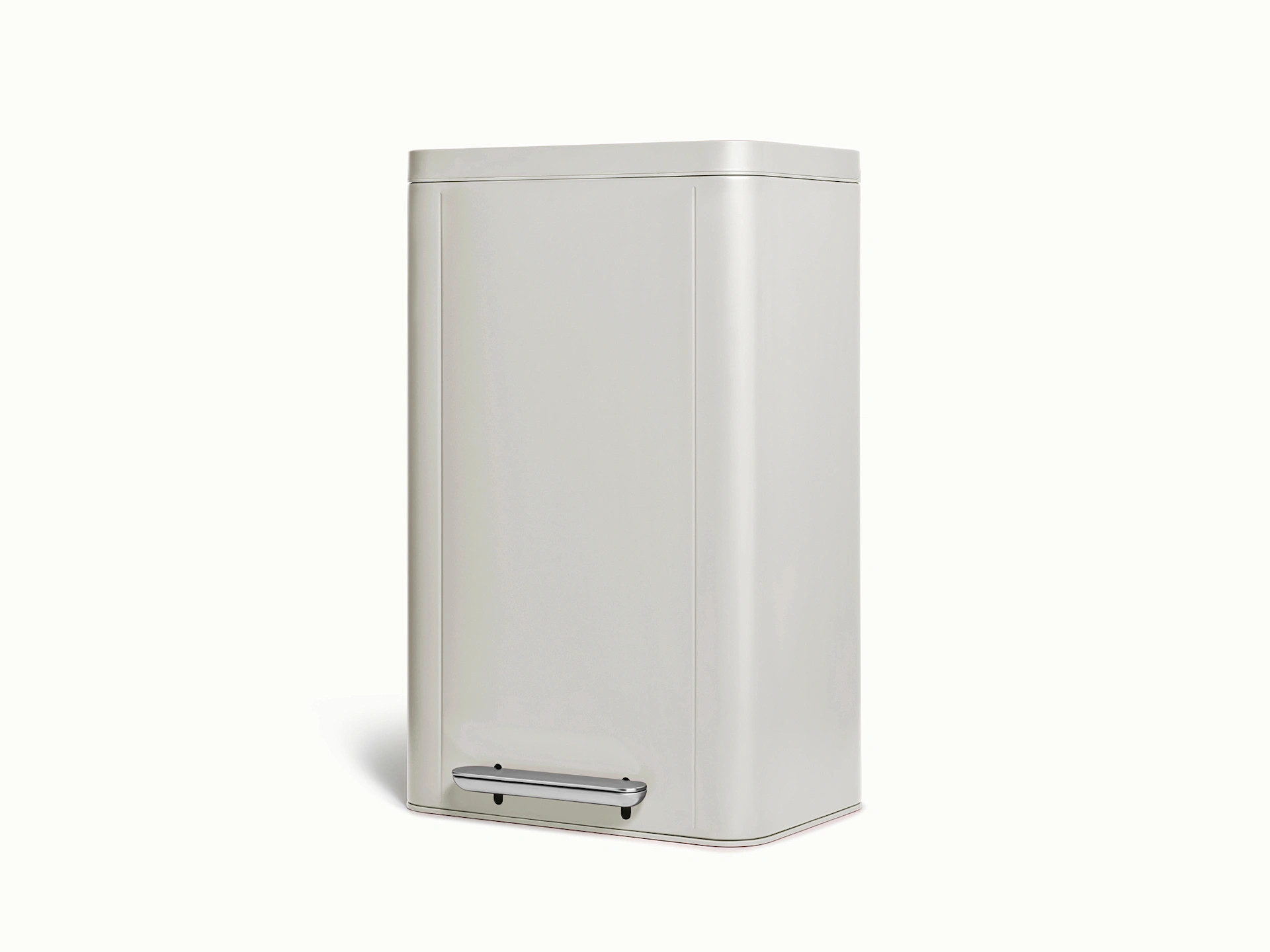 Modern Stainless Steel Kitchen Trash Can \u2013 45L Rectangular Step Trash Can | Caraway | Caraway