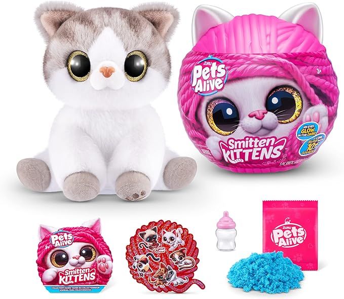 Pets Alive Smitten Kittens Surprise (Scottishfold Alli) by ZURU Nurture Play Soft Toy Unboxing Ad... | Amazon (US)