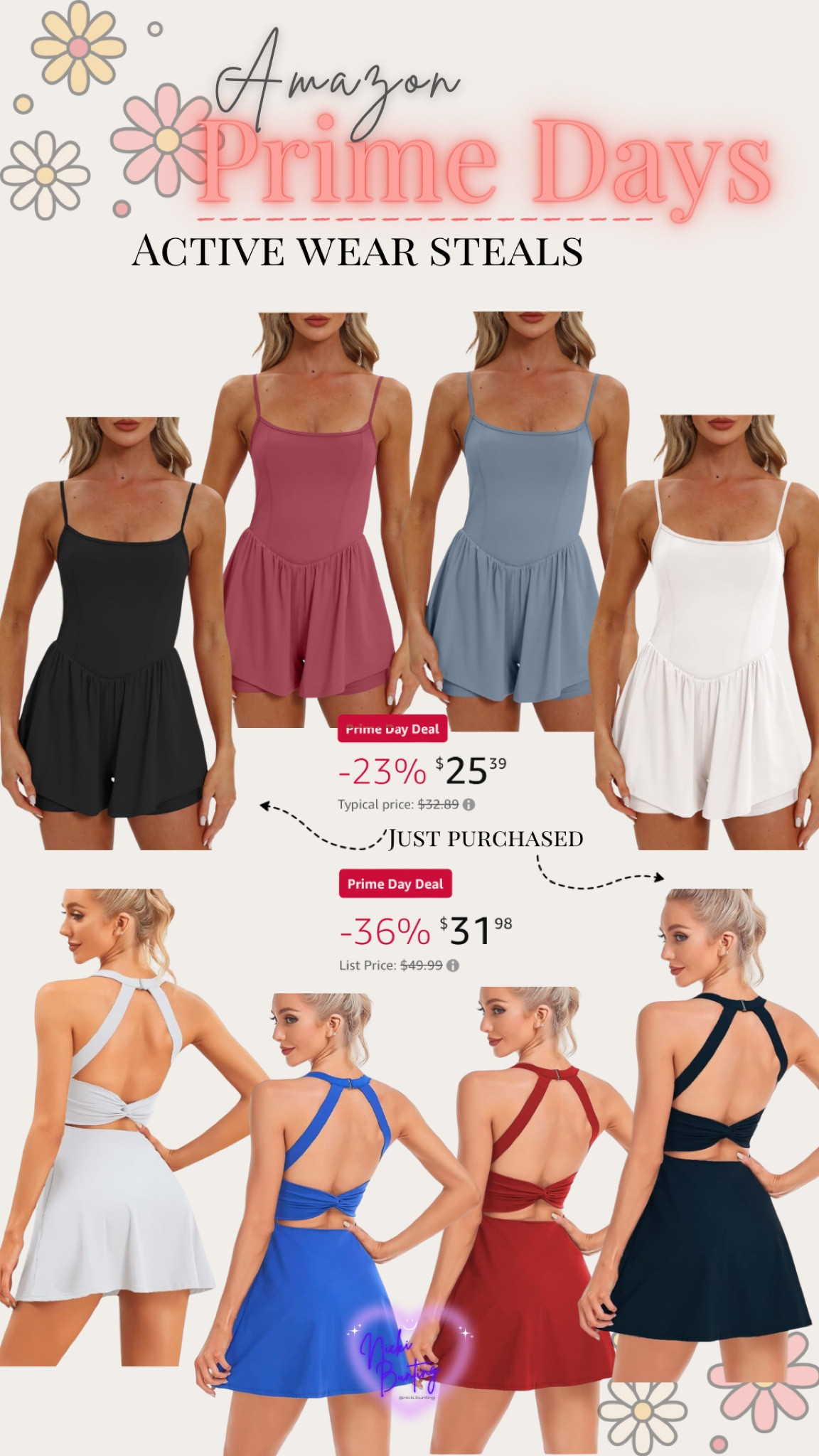 Been eyeballing these active wear dresses and was so happy to see them on sale for Amazon Prime Day’s.

They come in so many colors. I ordered a size small in each.

Amazon / prime days / deals / sale / active wear / active dresses / summer / fitness / for her / Nicki Bunting

#LTKFindsUnder50 #LTKActive #LTKSaleAlert