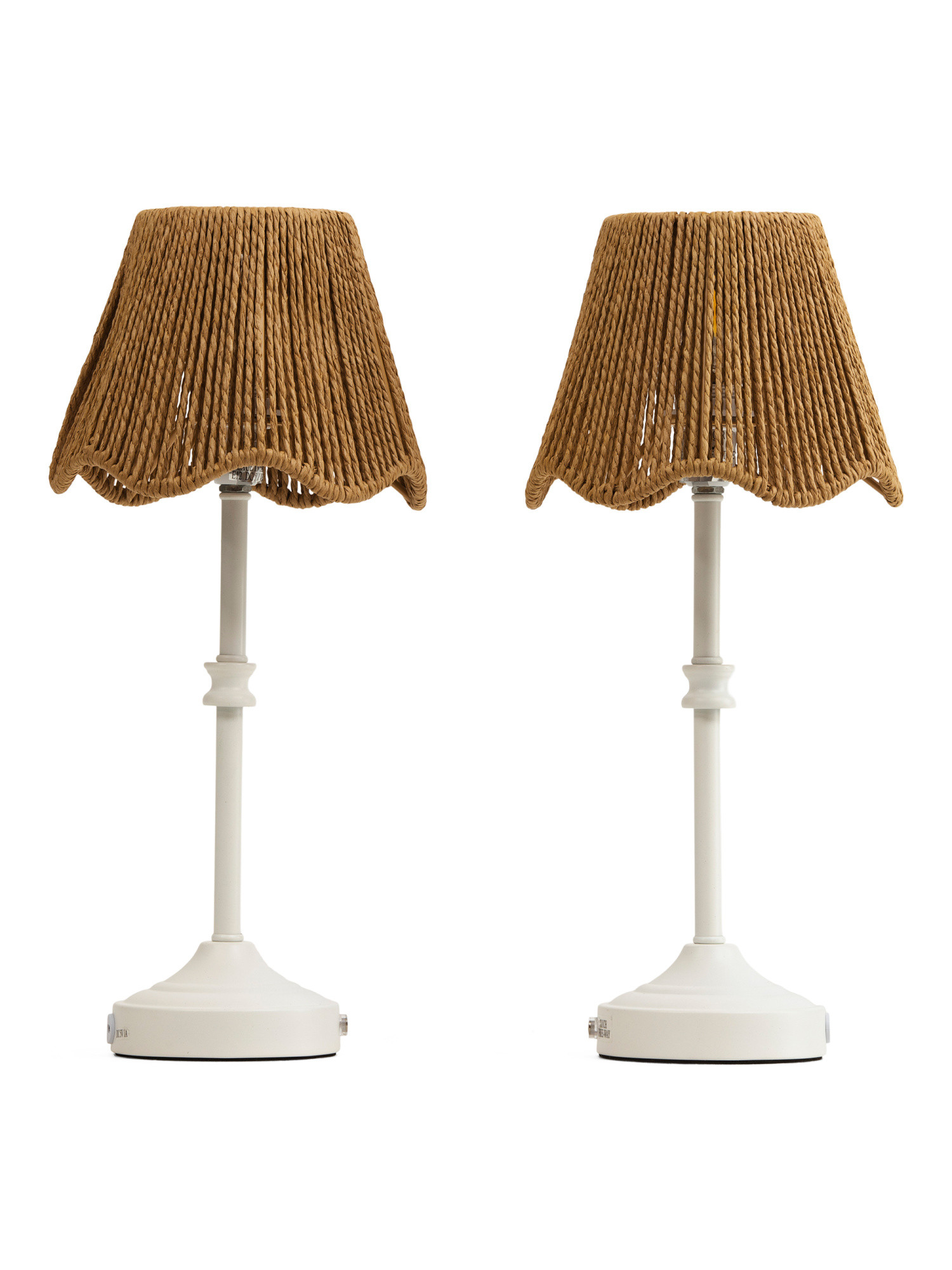 2pk 15.5in Rechargeable Rattan Metal Table Lamps | TJ Maxx