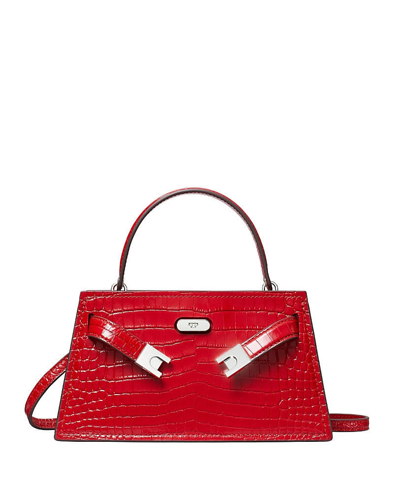 Tory Burch Lee Radziwill Croc Mini Top Handle Bag | Bloomingdale's (US)