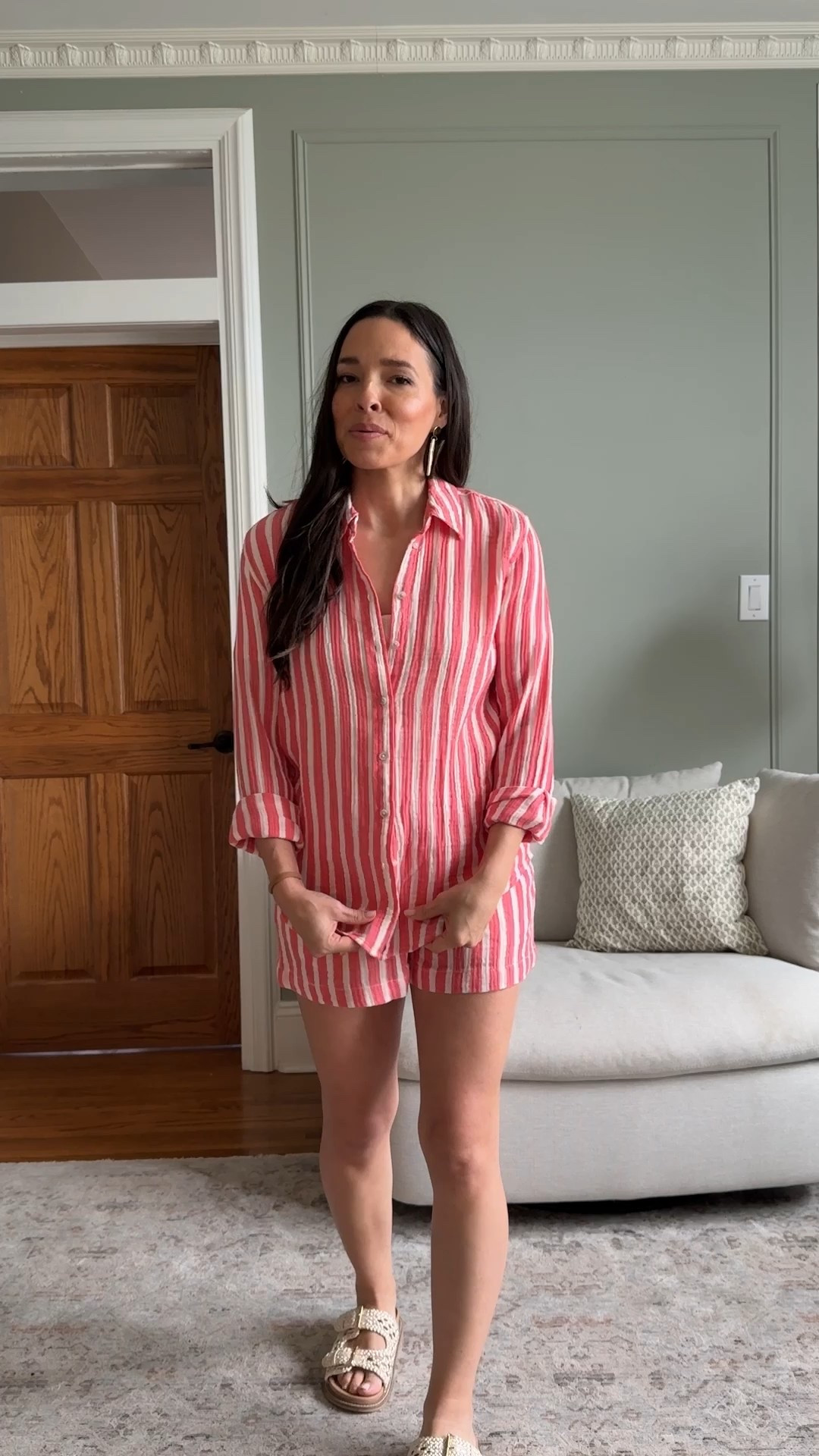 Super comfortable coral striped muslin set from Target! 

#LTKSaleAlert #LTKFindsUnder50 #LTKTravel