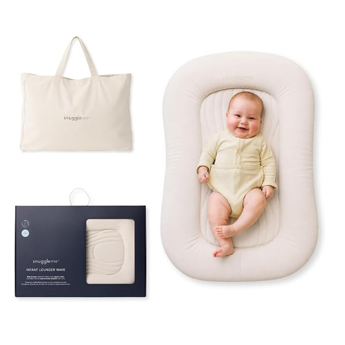 Snuggle Me Wave Organic Infant Baby Lounger, Ergonomic CPSC Compliant Nest (Natural) | Premium Or... | Amazon (US)
