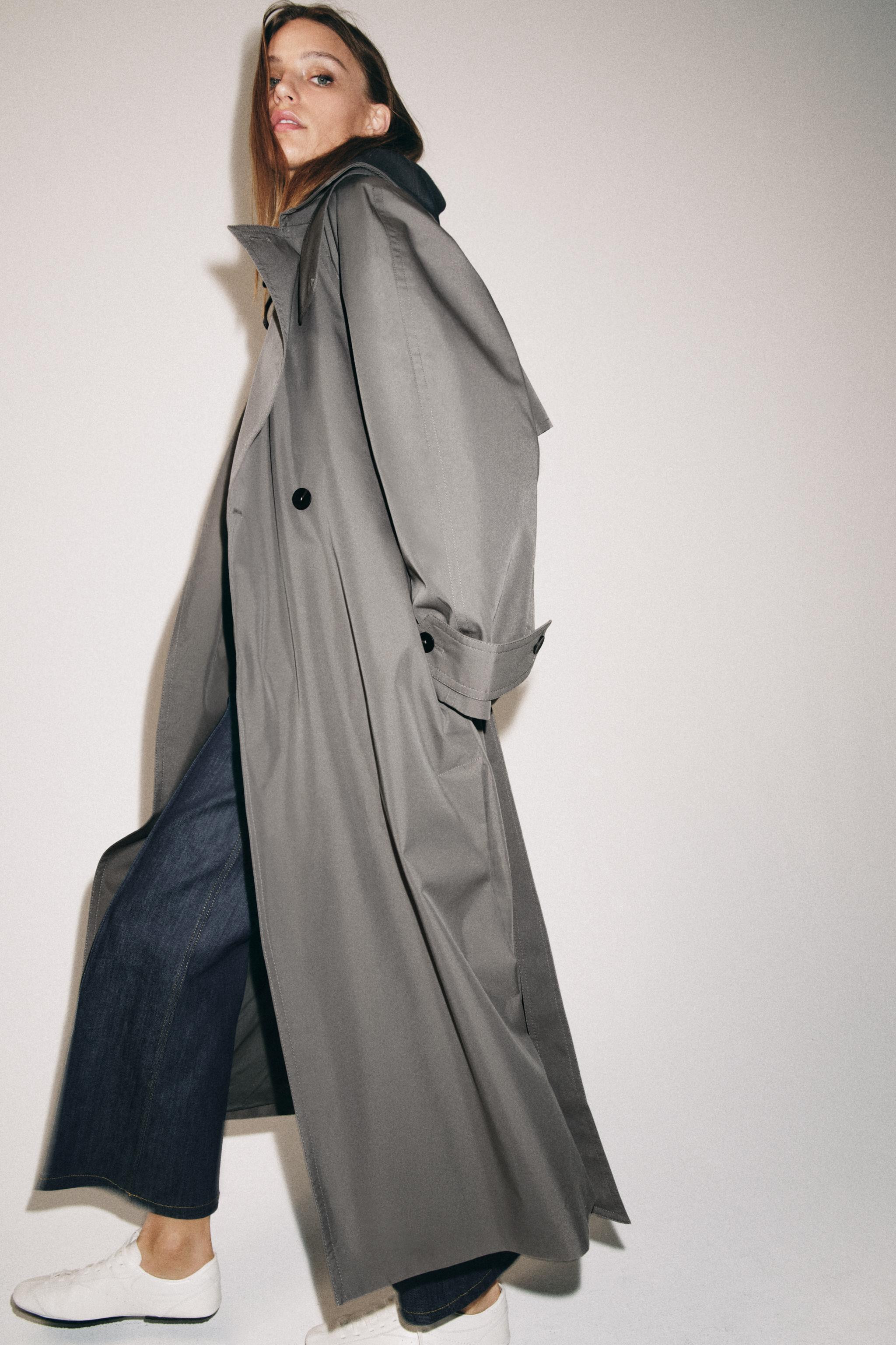 ZW COLLECTION OVERSIZE TRENCH COAT WITH BELT | Zara UK