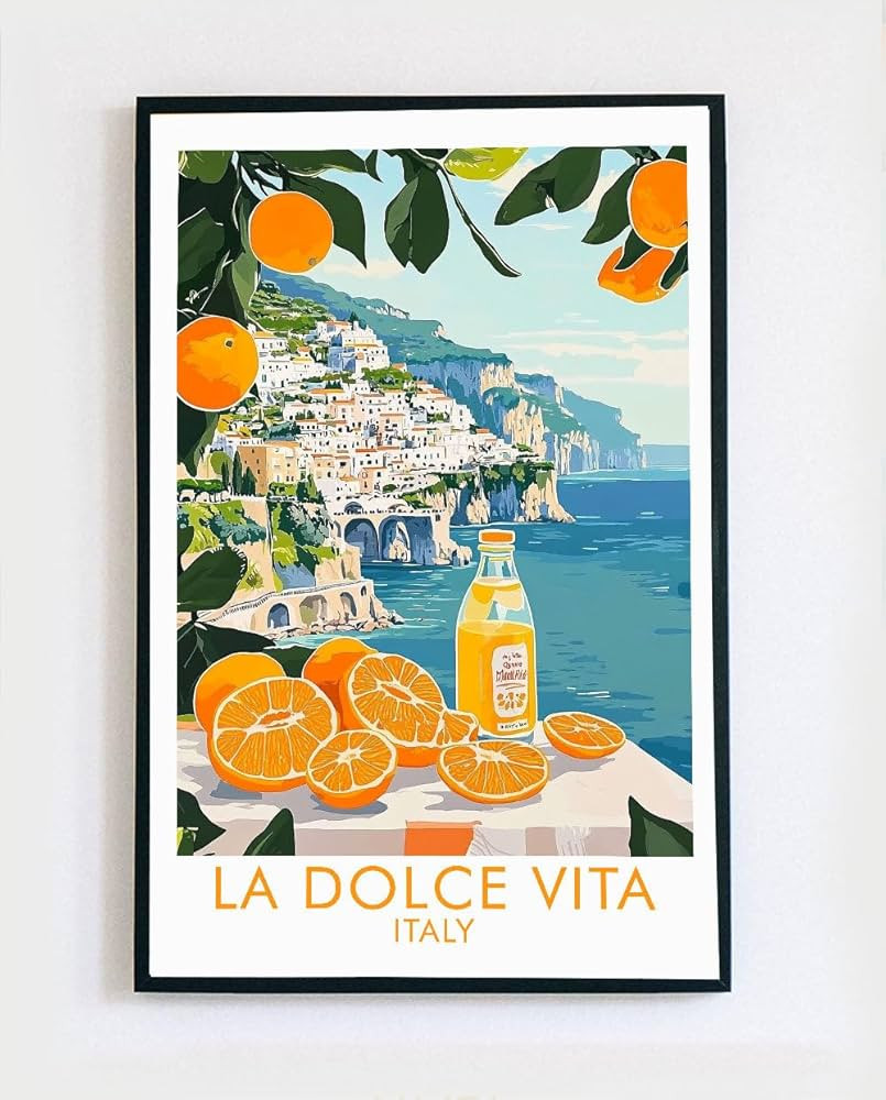 La Dolce Vita Wall Poster - Italy Travel Poster - La Dolce Vita Travel Poster - Italy Artwork - C... | Amazon (US)