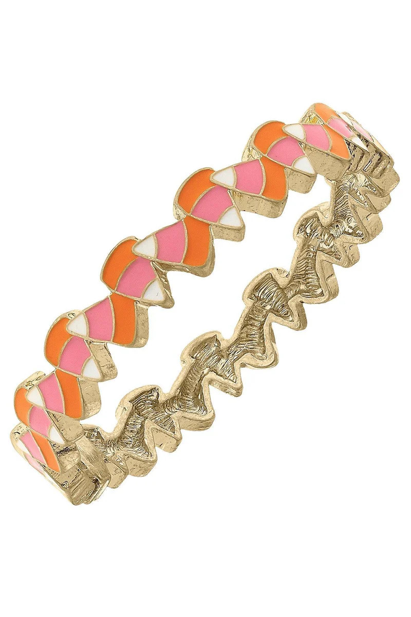 Halloween Enamel Candy Corn Hinge Bangle | CANVAS