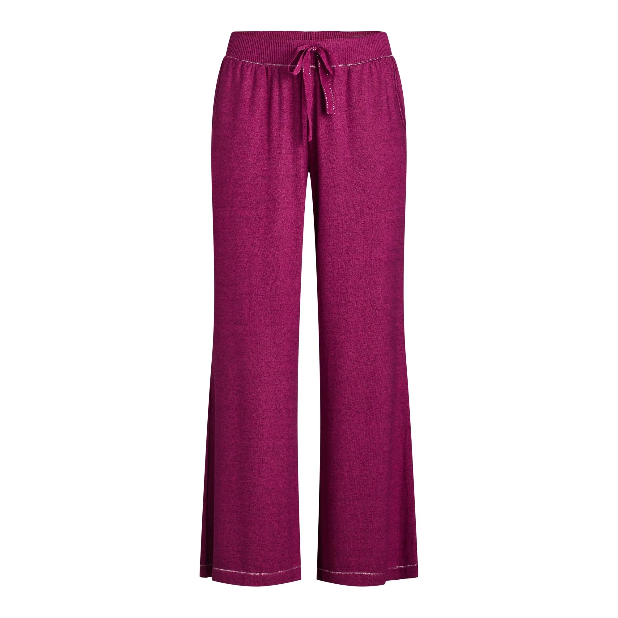 Joyspun Women's Hacci Knit Sleep Pants, 30.5” Inseam, Sizes XS-3X | Walmart (US)